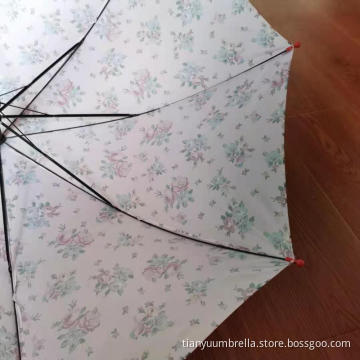 21Inch Half Fiber Three Fold Hand Open Umbrellas